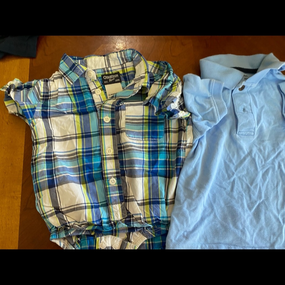 Boys polo/ button up onesies